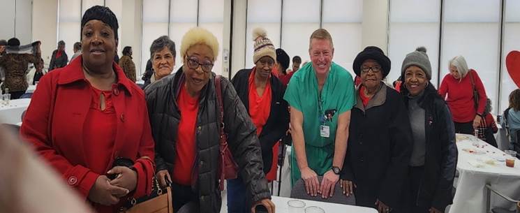 Seniors event with nurse