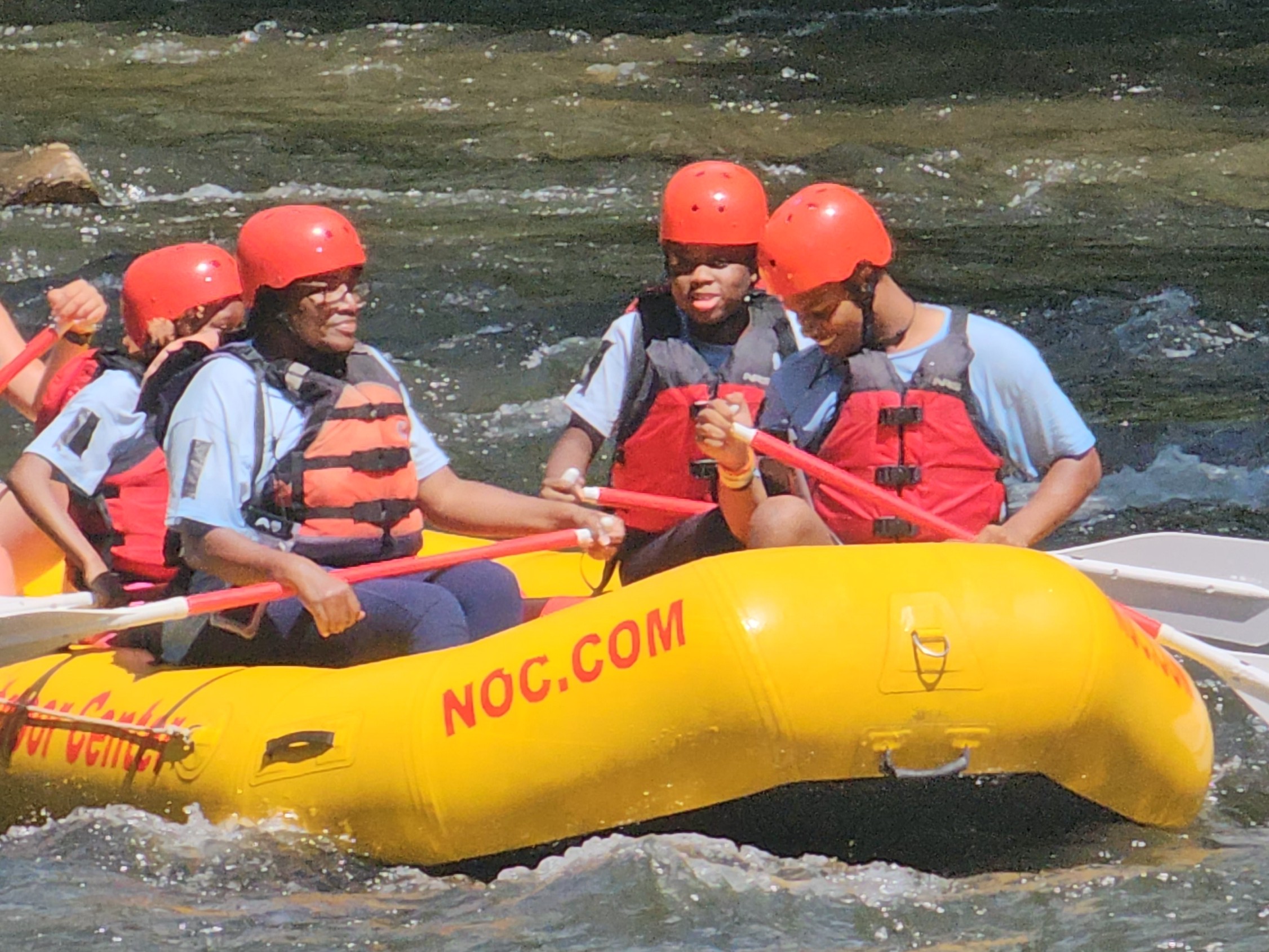 Youth rafting activity